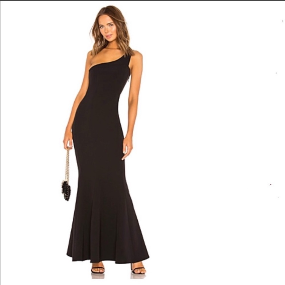 Revolve NBD One Shoulder Trumpet Formal Gown Dress